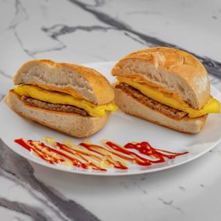 Turkey Sausage with Egg and Cheese Sandwich